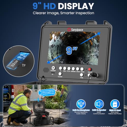 Sanyipace Inspection Camera with 512Hz Transmitter, Self-Leveling,7MM/66FT - size: 66FT/20M