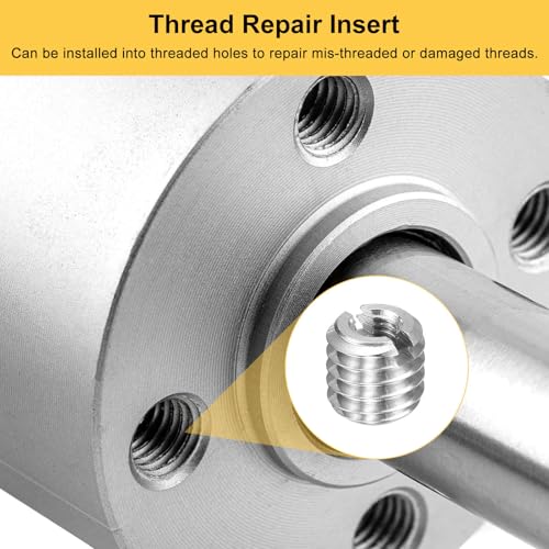 HARFINGTON 20pcs Thread Repair Inserts M6 x 1 Male to M3 x 0.5 Female Thread 6mm Long Stainless Steel Reducing Nuts Metric Self Tapping Sleeves Threaded Reducer Industrial Fasteners - size: M6 x 1 Male to M3 x 0.5 Female x 6mm