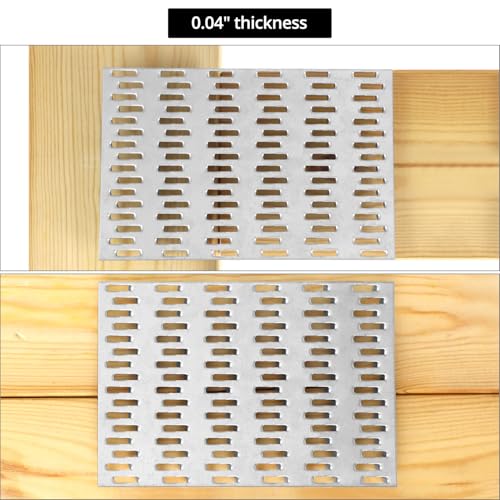 QWORK Truss Plates 4x6 Inch, 10 Pack Heavy-Duty Truss Mending Plate Staggered-Tooth Metal Plates for Wood Connection