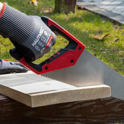 HAUTMEC 14 Inch Hand Saw for Wood Cutting, 11 TPI Small Crosscut Wood Saws with Triple-Ground Teeth, Fine Cut Handsaw for Woodworking, Garden, Trees, PVC Pipe - style: Plus 14"