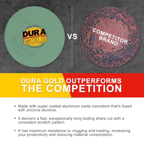Dura-Gold Premium 5" Green Film PSA Sanding Discs - 1200 Grit (Box of 50) - size: 1200-Grit