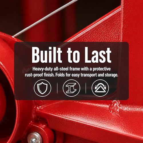 Winado 11 ft Drywall Lift Panel Rolling Hoist Jack Lifter for Sheetrock - color: Red, size: 11 ft