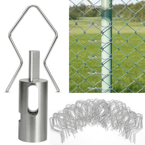 300 Pcs T Post Clips with Drill Chuck Tool, 12 Gauge Galvanized Steel