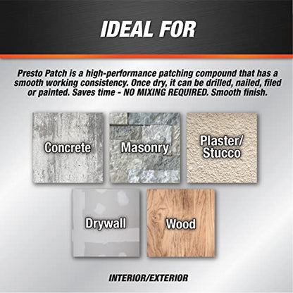 DAP Presto Patch Ready-Mixed Multi-Purpose Patching Compound, White, 1 Gal (7079858555)