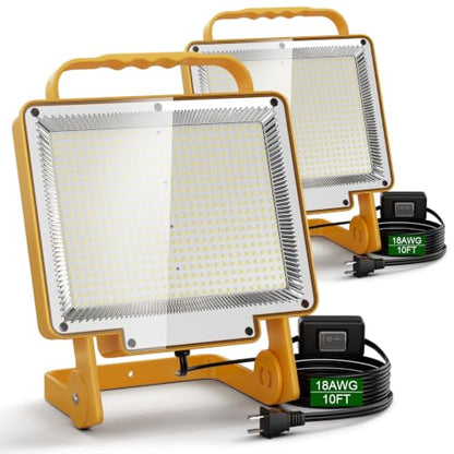 2-Pack 100W LED Work Light with No Burn Risk,5000K Daylight 12,000LM