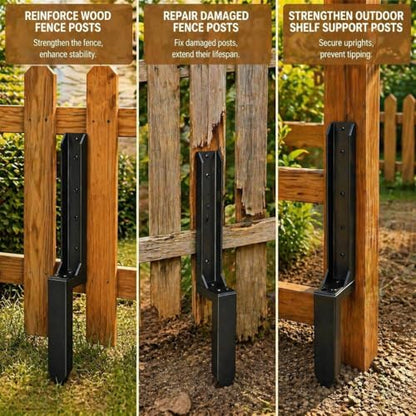 4 Pack Fence Post Repair Kit, No-Dig Spikes for 4x4 Wood Posts