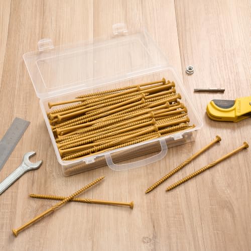 50 PCS #12 x 6” Deck Screws Self-Tapping Outdoor Wood Screws