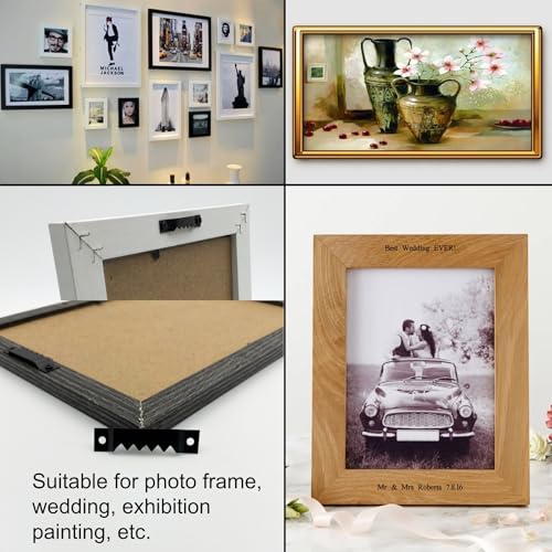30 Pack Large and 30 Pack Small Sawtooth Picture Hangers (Black) - color: Mix Black - 60 Pack
