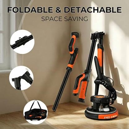Drywall Sander with Vacuum, 780W 7-Speed Popcorn Ceiling Removal Tool