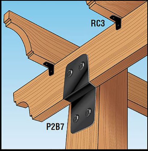 Nuvo Iron RC3 Black Galvanized Steel 2" Traditional Clips-12 Pack Rafter Clips