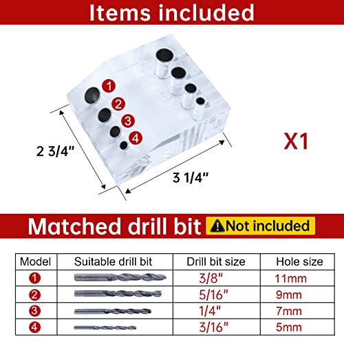 Muzata 30 90 Degree Visible Cable Railing Drill Guide Jig CT09 - size: 30° & 90°
