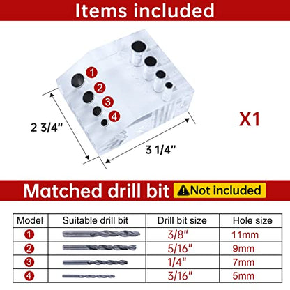 Muzata 30 90 Degree Visible Cable Railing Drill Guide Jig CT09 - size: 30° & 90°
