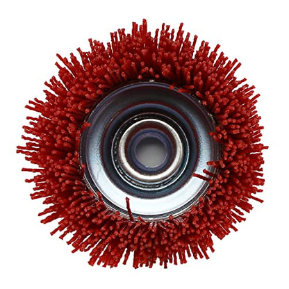 BHA 4" Abrasive Nylon Cup Brush, 5/8-11 Arbor for Angle Grinder, 120 Grit