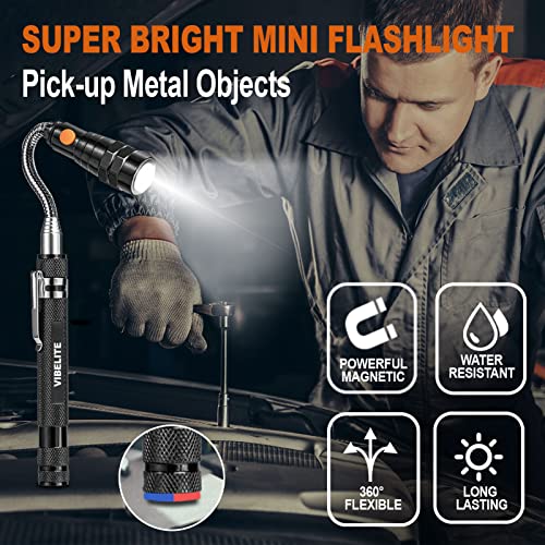 VIBELITE Magnetic Pickup Tool Kit with LED Light & Inspection Mirror