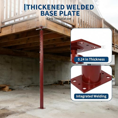 Adjustable Jack Post 56"-100", 2Pack House Floor Jack, 18000LBS House Jacks - color: Red/56"-100"