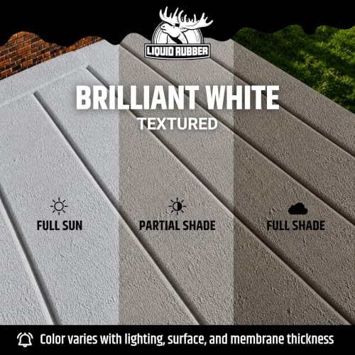 Liquid Rubber Polyurethane Deck Coating - Textured, White, 1 Gallon - color: Textured White, size: 128 Fl Oz (Pack of 1)
