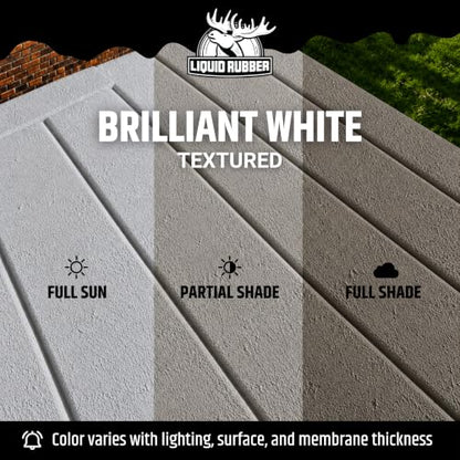 Liquid Rubber Polyurethane Deck Coating - Textured, White, 4 Gallon - color: Textured White, size: 512 Fl Oz (Pack of 1)