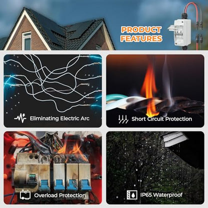 Solar Panel Disconnect Switch 1000V 30A PV Disconnect Switch Outdoor Miniature Circuit Breaker IP65 for Solar PV Homes Battery (1000V 30 Amp) - style: 1000V 30A