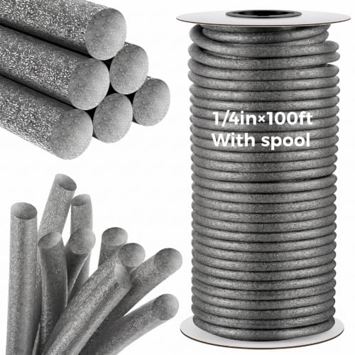 MotiMind Foam Backer Rod for Gap, 1/4 Inch X 100 ft, Gray, 1 Roll - color: Gray, size: 1/4 Inch X 100 ft