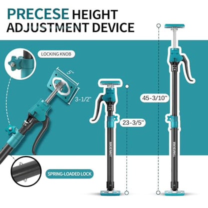 Third Hand Support Pole Heavy Duty, Cabinet Jacks for Installing Cabinets with 265 LBS Capacity and Expand from 23-3/5 to 45-3/10 in, 1-PC - size: 23.6" - 45.3" 1Pc