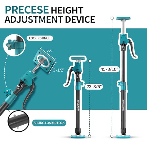 Third Hand Support Pole Heavy Duty, Cabinet Jacks for Installing Cabinets with 265 LBS Capacity and Expand from 23-3/5 to 45-3/10 in, 1-PC - size: 23.6" - 45.3" 1Pc