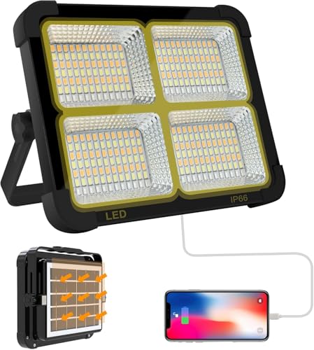 Portable LED Work Solar Light 100W - color: Black