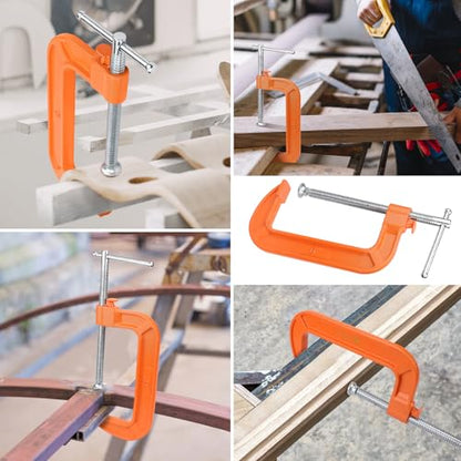 Lytool 6 Inch Quick Release C Clamp, Heavy Duty G Clamp for Woodworking