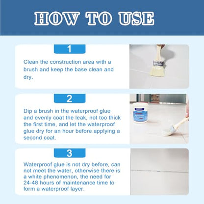 Waterproof Glue,Invisible Agent,Strong Transparent Sealant(0.3, Kilograms)