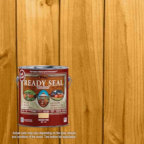 Ready Seal Exterior Wood Stain & Sealer, Golden Pine, 1 Gallon - color: Golden Pine, size: 1 Gallon