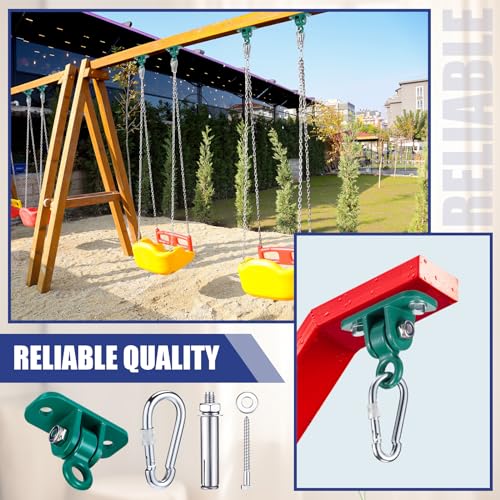 Tandefio 8 Sets Swing Hanger with Swingset Accessory, Green - color: Green