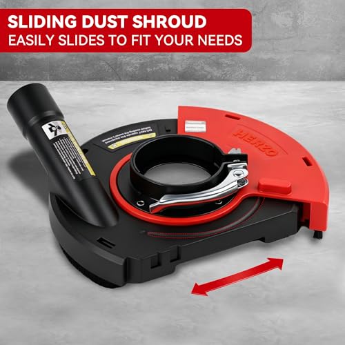 HERZO Universal Surface Grinding Dust Shroud for 7 Inch Angle Grinder Grinding Task - size: 7 inch