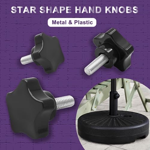 M8 x 25mm Thread Star Knobs, 2 Pieces - size: M8 x 25mm, style: Star Handle