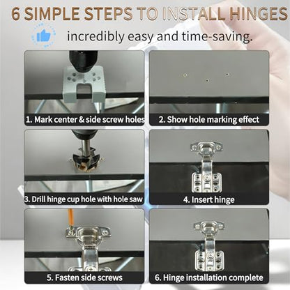 6PCS Magnetic Door Hinge Jig, 2mm Gap, 90 Degree Cabinet Alignment Tool