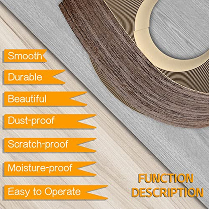 GSCIT Club Walnut Edge Banding, 1/2 inch x 500ft roll of Veneer Edge Banding Pre-glued Flexible, Wood Tape for Cabinet Repair and Furniture - color: S-Walnut, size: 1/2"x 500ft