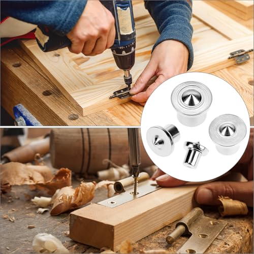 QWORK Dowel and Tenon Center Transfer Plugs, Doweling Centering Pins for Woodworking, Sizes 1/4", 5/16", 3/8", 1/2"