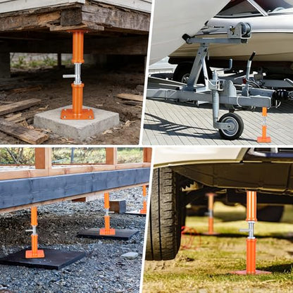 4PCS House Jacks for Leveling Crawlspace 12''-22''Adjustable Support Jack - size: 12''-22''