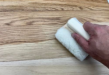 5" Lambskin Hand Stainer - Premium Staining Applciator (3 Pack) + Wood Scrapers (5 Pack) Total 8pc Set