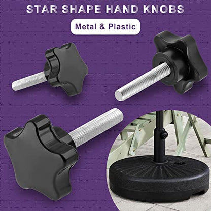 M8 x 40mm Thread Star Knob, 2Pcs - size: M8 x 40mm, style: Star Handle