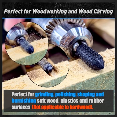 10Pcs Woodworking Twist Drill Bits, Wood Carving Rasp Drill Bits 1/4" Shank