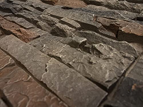 GenStone Faux Stacked Stone Panel 41" x 11.25" in Kenai Color for Do It Yourself Friendly Home Improvement Projects