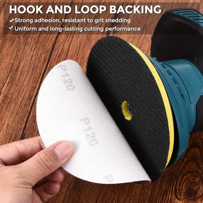 10Pcs Sanding Discs 5Inch 400Grit Hook and Loop Sandpapers Red - size: 5 Inch(400 Grit)