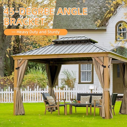 45-Degree Angle Bracket, Adjustable Heavy Duty Connector Brace for 2x4, 4x4 Post 45-Degree Pergola Support Brace for Pergola, Gazebo Wood Post 2 Pairs