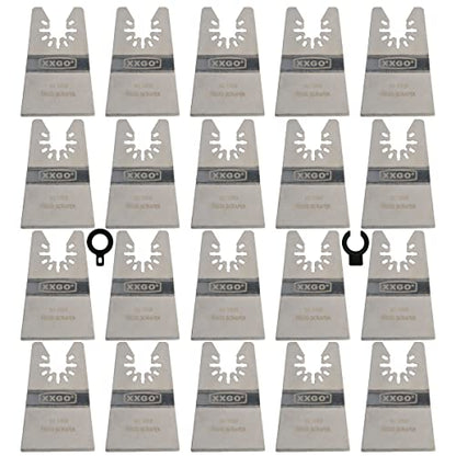 XXGO 20 Pcs Rigid Oscillating Tool Scraper Blades to Remove Tile Adhesive - size: Multi Tool Scraper Blade - 20 Pcs