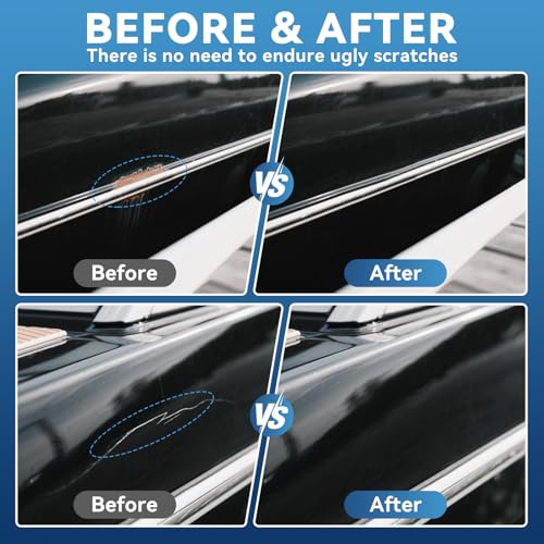 SENVEN Boat Paint Touch Up Pen High-Gloss Boat Scratch Repair Marine Topside Bottom Enamel Marine Repair for Boats, Wood, Fiberglass, Aluminum, Metals Black White 30ml - color: Black