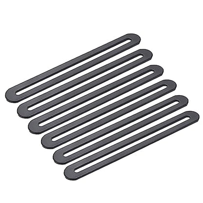 Xiaoyztan 6.1in Stainless Flat Brace Adjustable Support 6Pcs - color: Black, size: Large