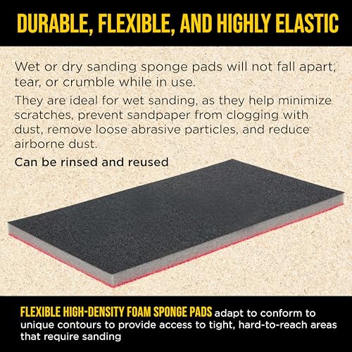 Dura-Gold 5" x 2-3/4" Sanding Sponge Variety Pack, Box of 24, Grits 320 400 - style: Variety Pack