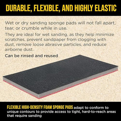 Dura-Gold 5" x 2-3/4" Sanding Sponge Variety Pack, Box of 24, Grits 320 400 - style: Variety Pack
