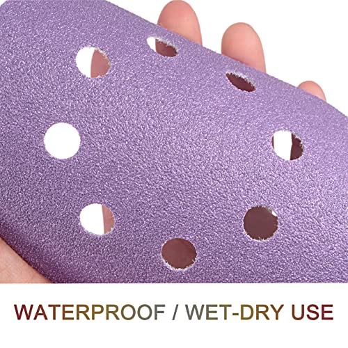 uxcell 10Pcs 5-Inch Purple Sanding Discs 60 Grits 8 Hole Hook and Loop Professional Aluminum Oxide Sand Paper Wet Dry Polish for Wood Metal Paint Finish - style: 60 Grit