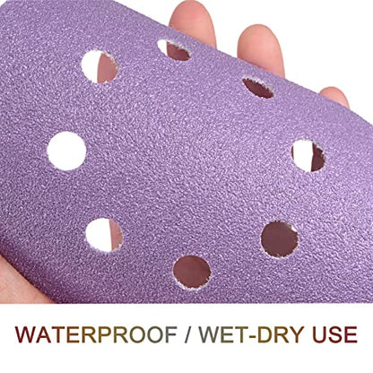 uxcell 10Pcs 5-Inch Purple Sanding Discs 60 Grits 8 Hole Hook and Loop Professional Aluminum Oxide Sand Paper Wet Dry Polish for Wood Metal Paint Finish - style: 60 Grit