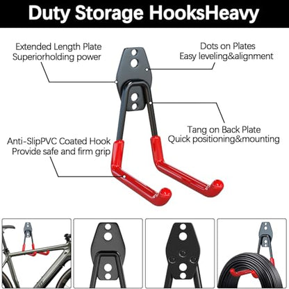 3-H Garden Hose Holder Wall Mount 2 Pack Solid Steel 2.8 Inch,6 Pack 2.5 Inch,Red - color: Red, size: 6SJ-2SU